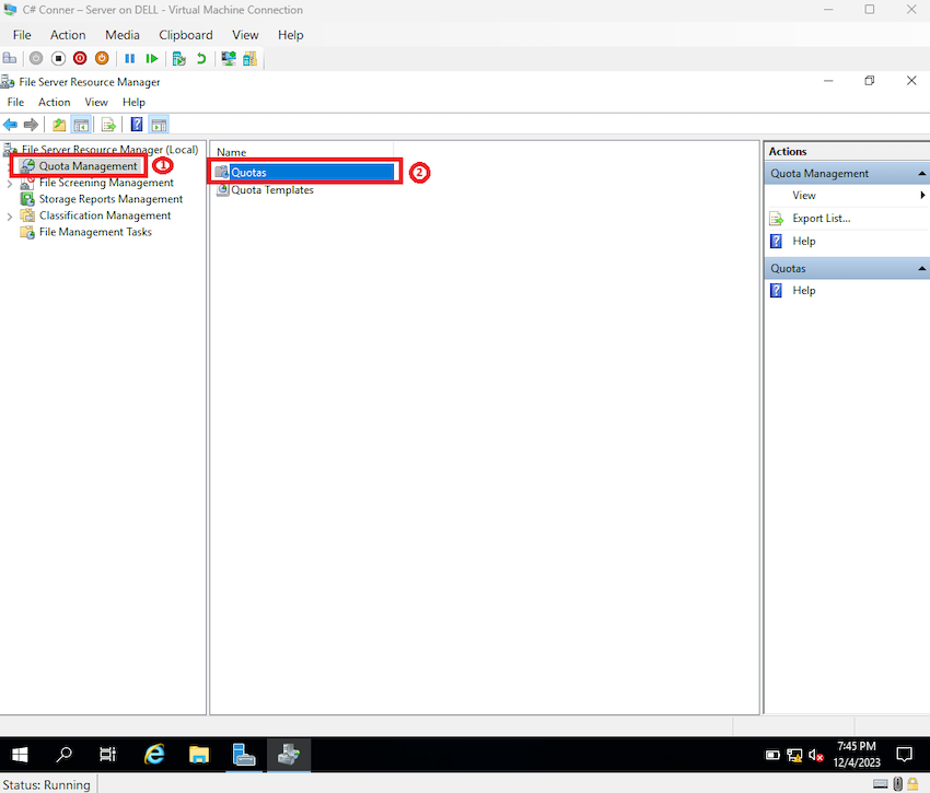 How to Create Quota Management in FSRM